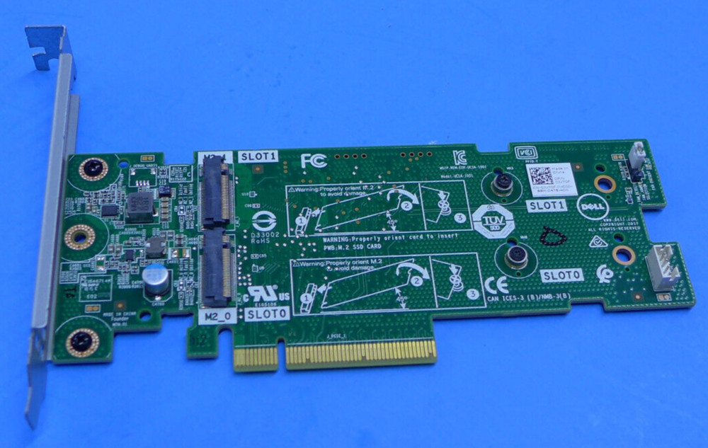 GENUINE Dell SSD M.2 PCIe x2 Solid State Storage Adapter Card Full Height JV70F