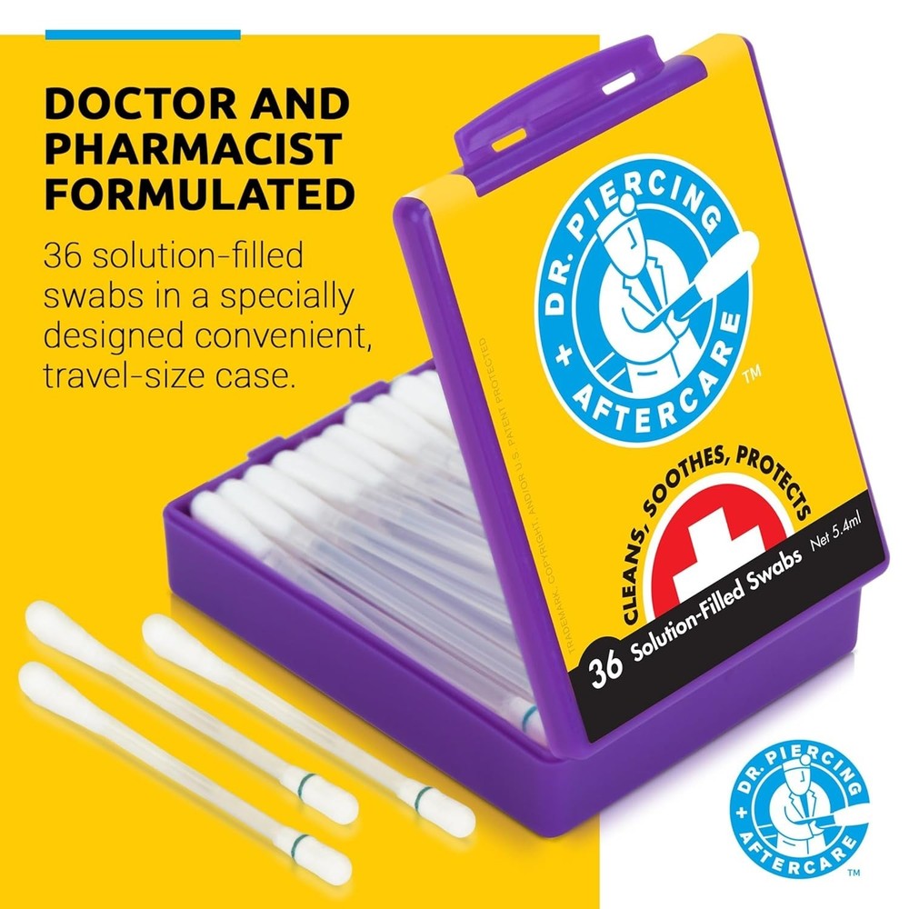 Trusted Piercing Aftercare Swabs - 72 Count, 2-Pack