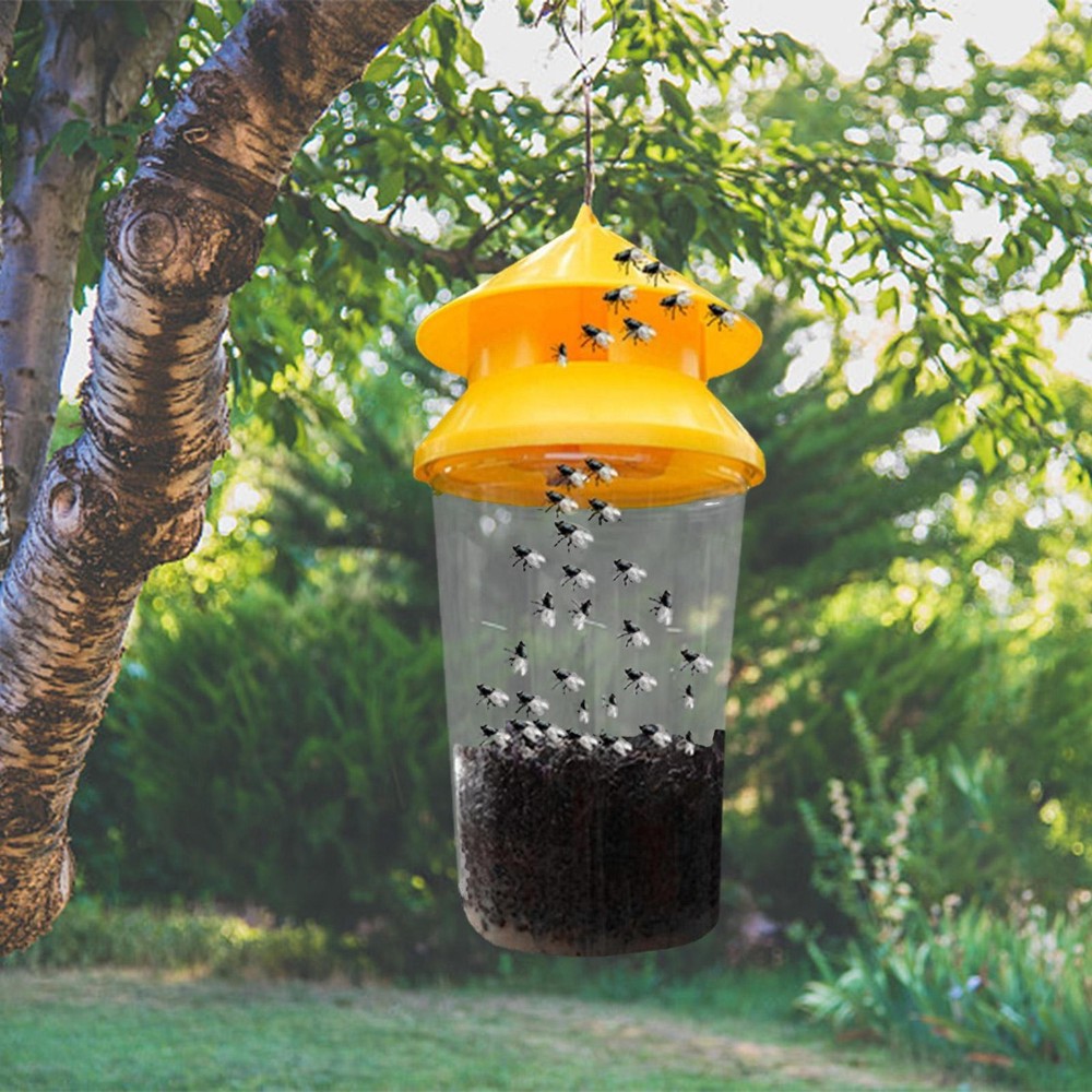 2Pcs Reusable Outdoor Fly Traps Fly Trap Jar Effective Fly Control Killer Bugs