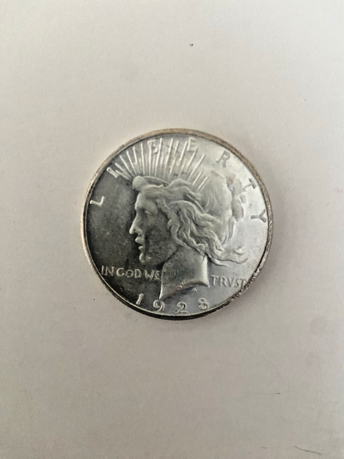 1928 /1928 PEACE DOLLAR HEADS / HEADS MAGIC TRICK COIN SILVER-PLATE