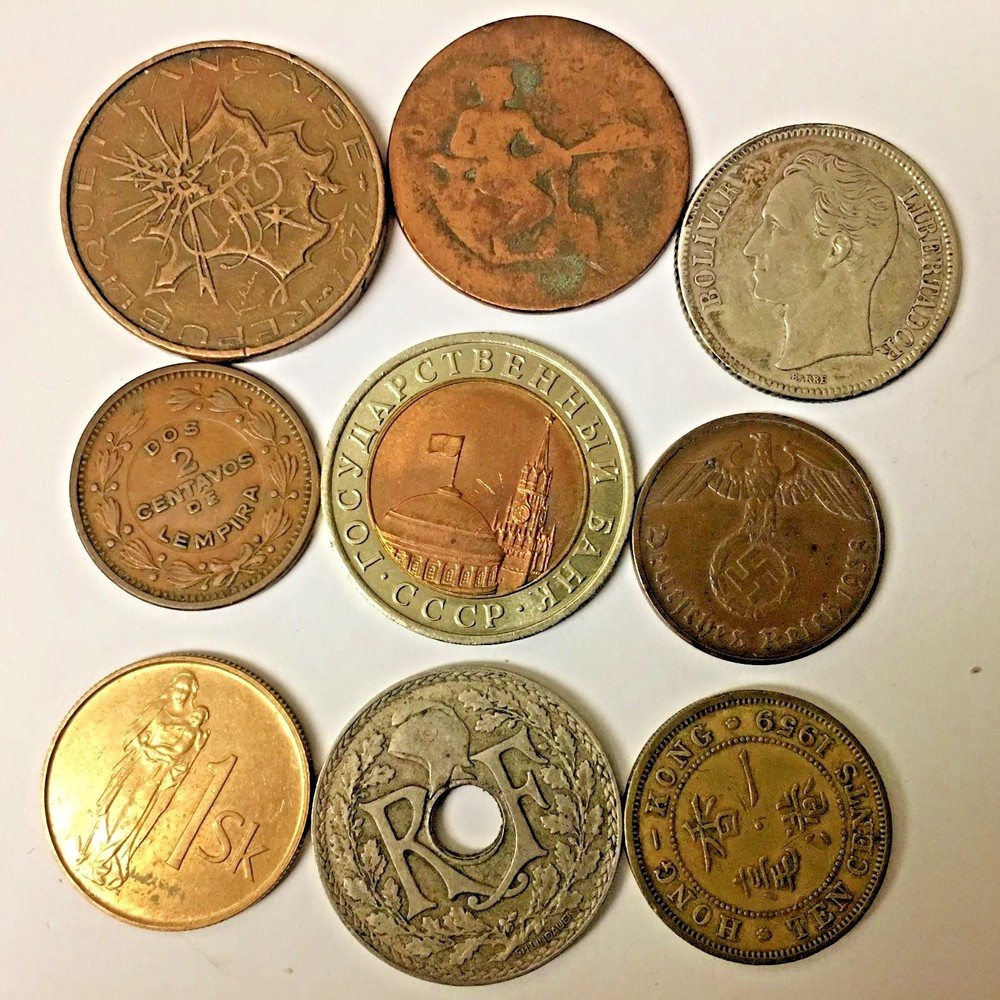 9 MISC FOREIGN  COINS   LOT 11