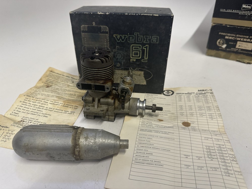 WEBRA MODEL AIRPLANE ENGINE R/C 61 RC 10CCM 1020