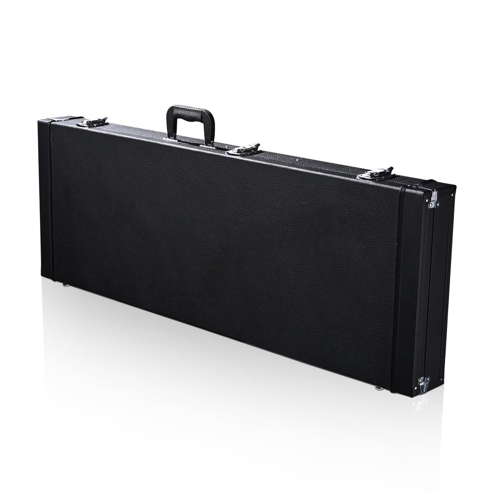 Universal Square Electric Guitar Hard Case Wooden Shell Lockable Carrying Case