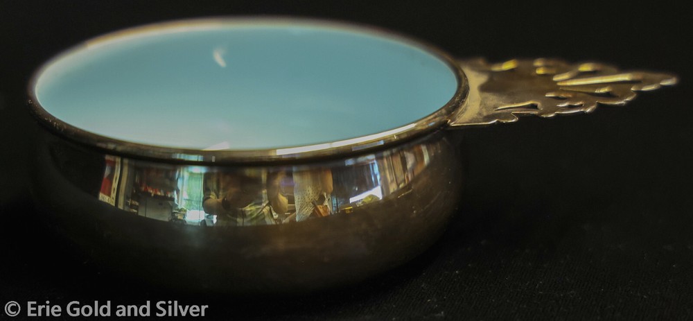 Reed & Barton Blue Enamel Dish