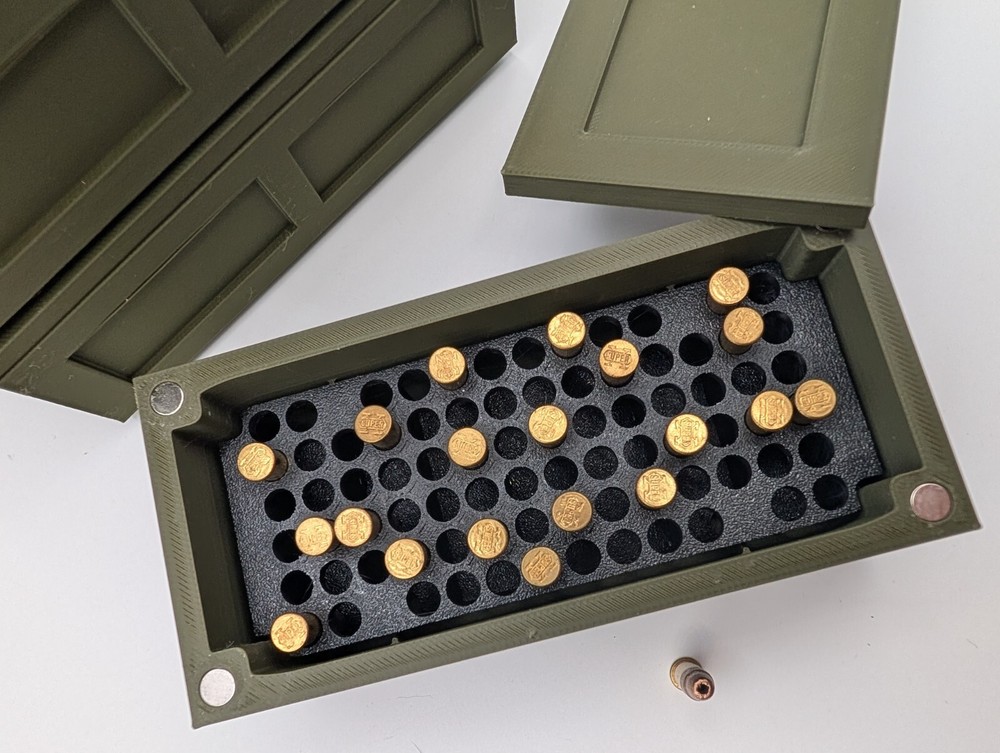 3D Printed Ammo Boxes / Footlocker style - 22lr- 80 Rounds - Stackable