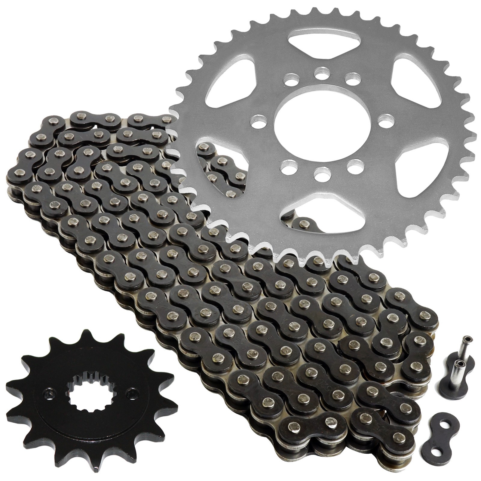 Black Drive Chain And Sprockets Kit for Suzuki LTZ400 Quadsport Z400 2003-2008