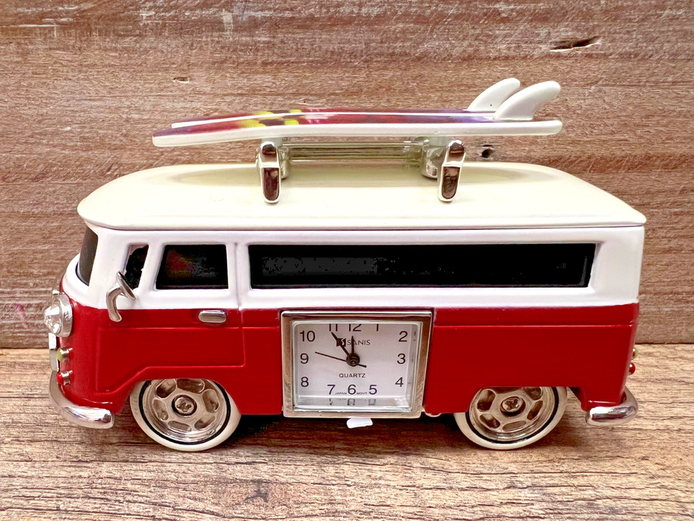 Bus Metal Desk Clock 4" x 2"