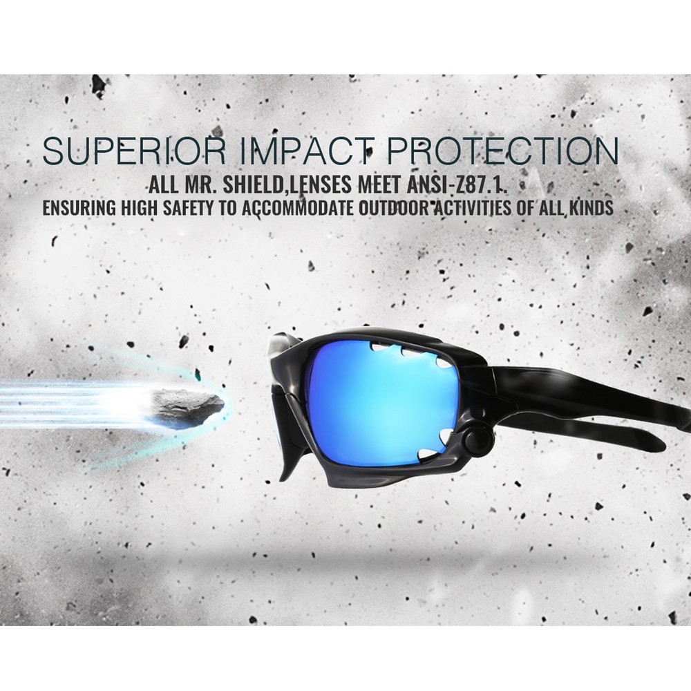 Walleva Titanium Mr.Shield Polarized Replacement lenses for Oakley Oil Rig