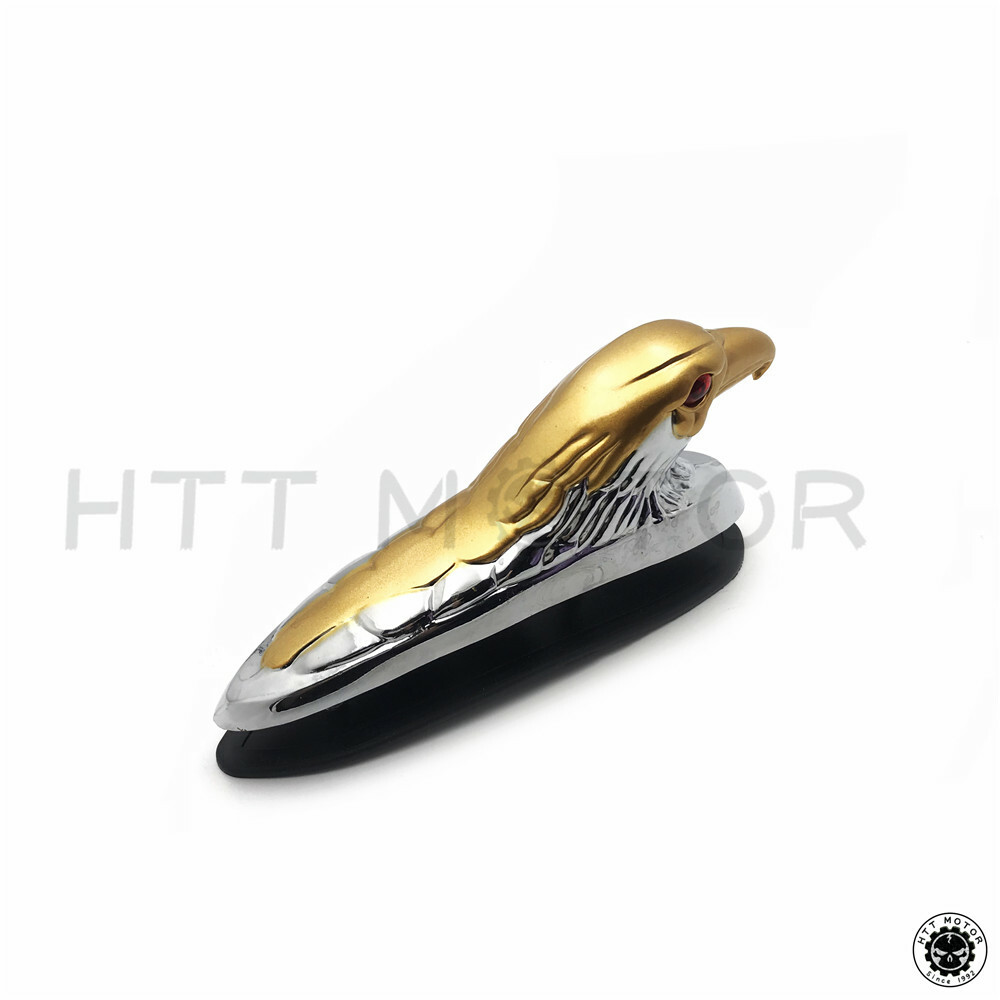 Chrome Gold Front Fender Bonnet Eagle Head with Red Eyes