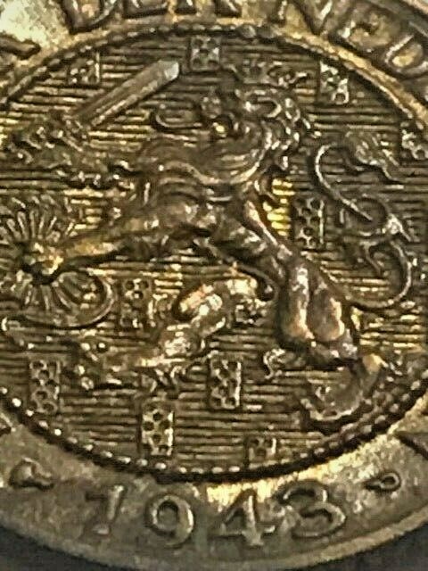 1943 Suriname 1 Cent AU #13691