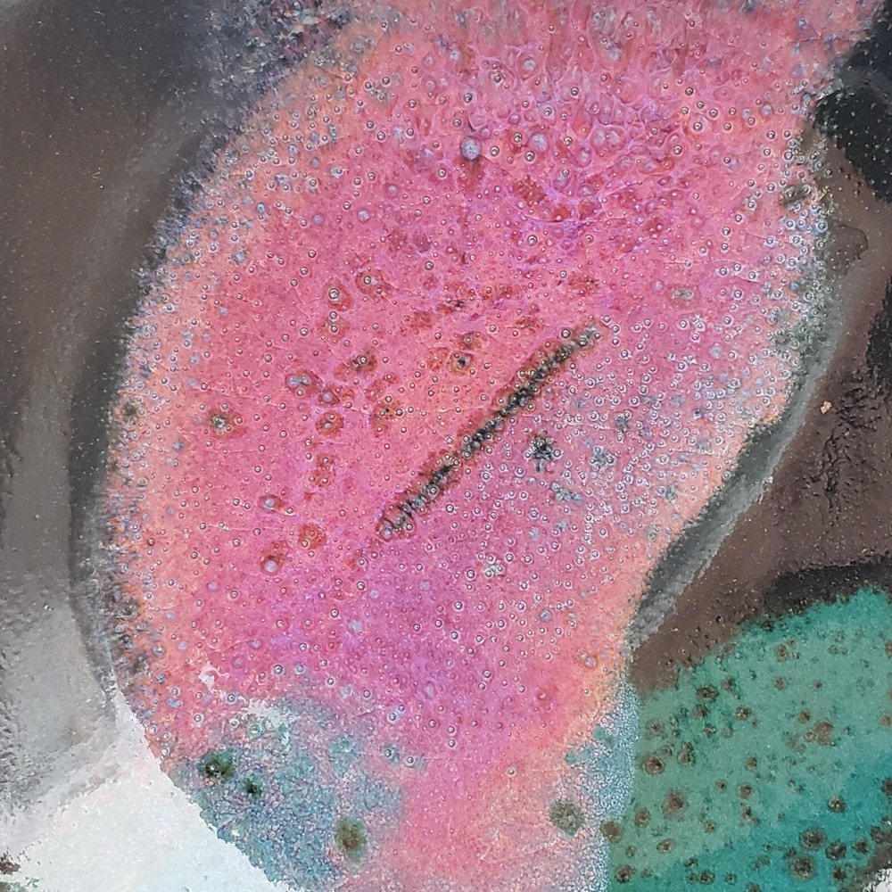 Studio Art Pottery Bowl Deep Colored Glaze Signed Conyers 9 inch Diameter