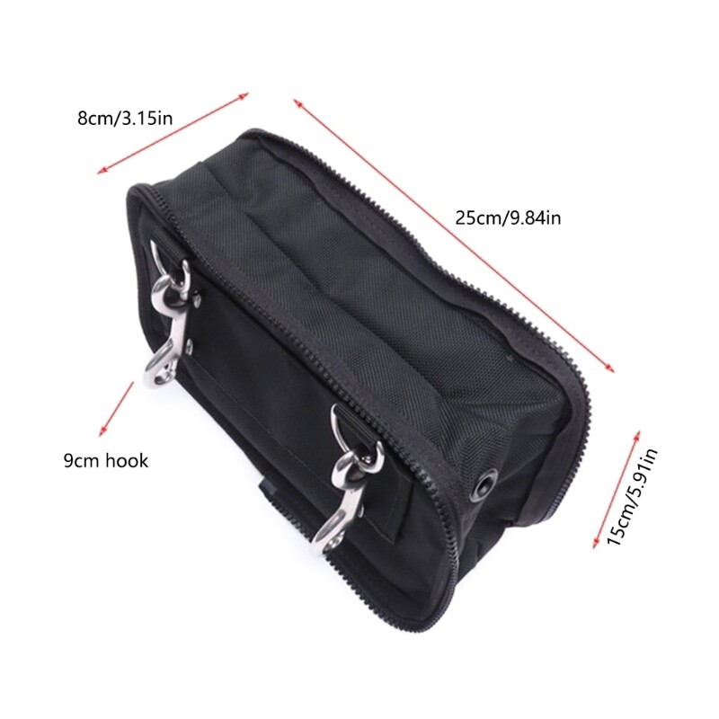 Diving Sidemount Storage Bag Scubas Diving Nylon with Double Ended Hook