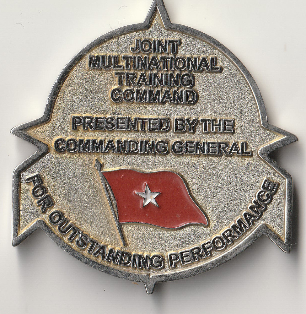 1 STAR GEN Joint Multinational Training Command Challenge Coin 1.75"DIA BX3