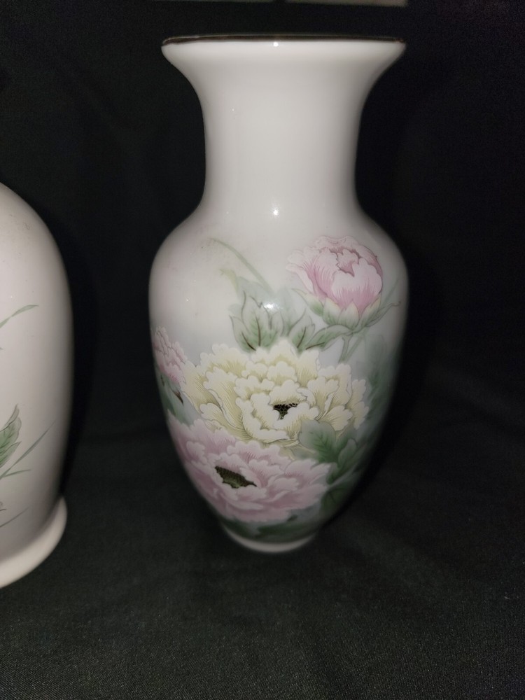 2 Interpur Ceramic Bud Vase 7 inch tall