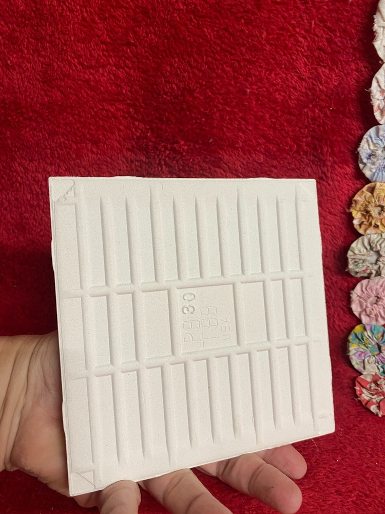 Handpainted Rainbow Color Echo Design Ceramic Trivet