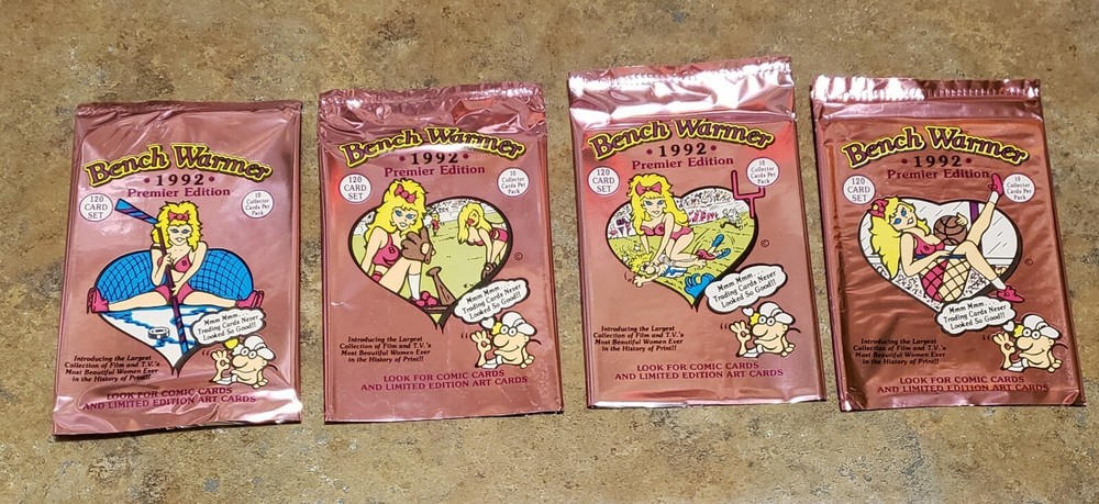BENCHWARMERS 1992 PREMIER 122 CARD SET. 4 DIFF. WRAPPERS,& PACK. MINT. SEE