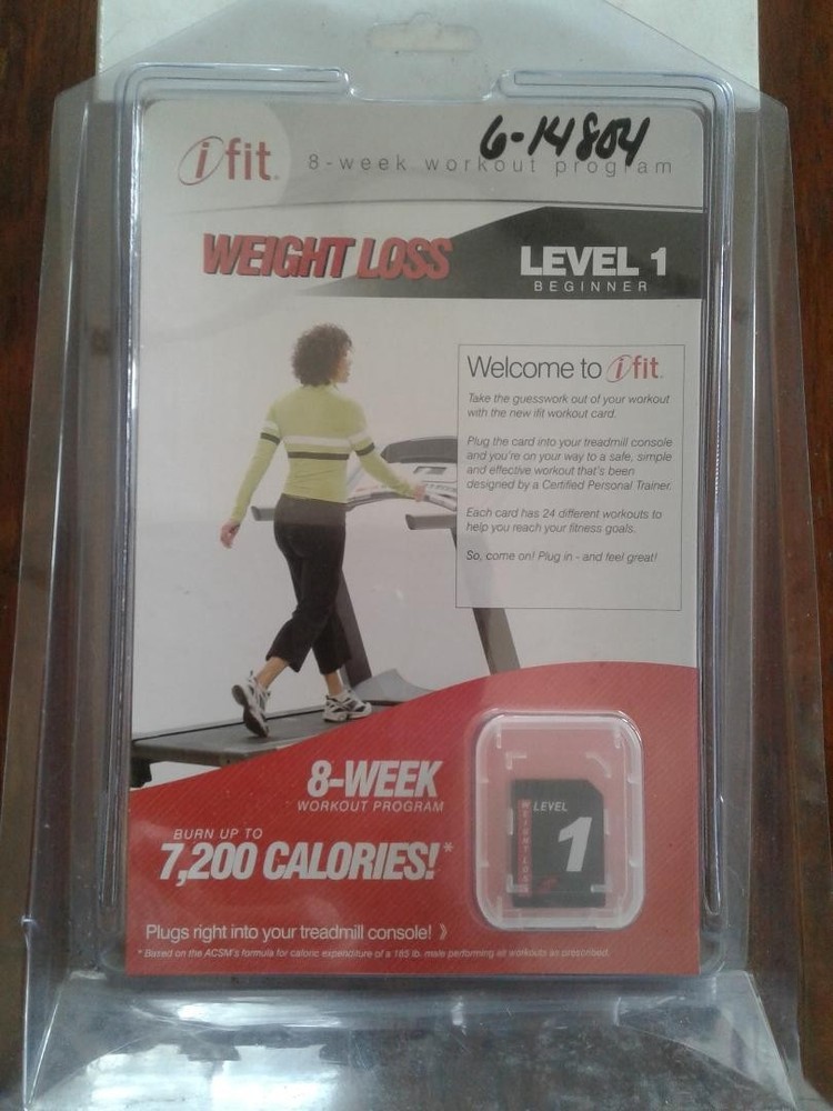 I FIT TREADMILL SD CARD Weight Loss Level 1, 8 Week Program