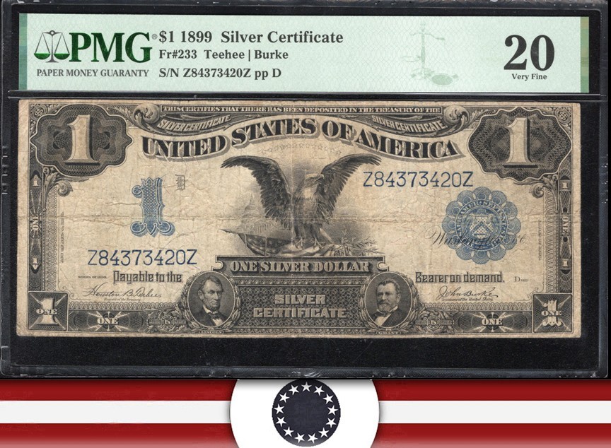 1899 $1 Silver Certificate "Black Eagle" PMG 20 Fr 233 73420