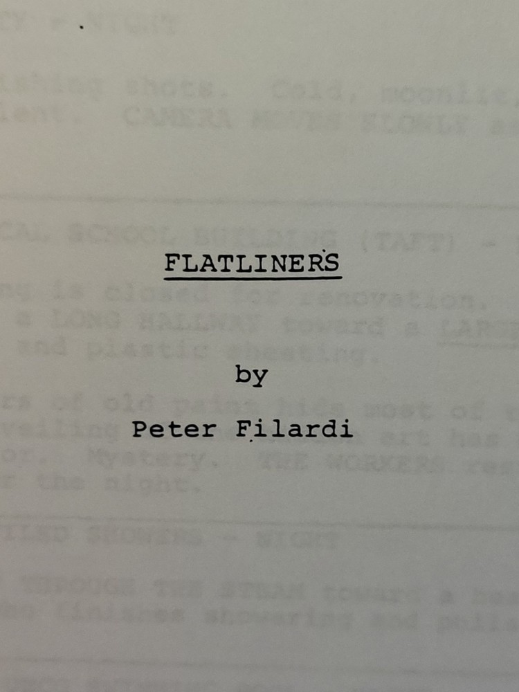 Flatliners Movie Script by Peter Filardi Second Draft July 31,1989 Paper Script