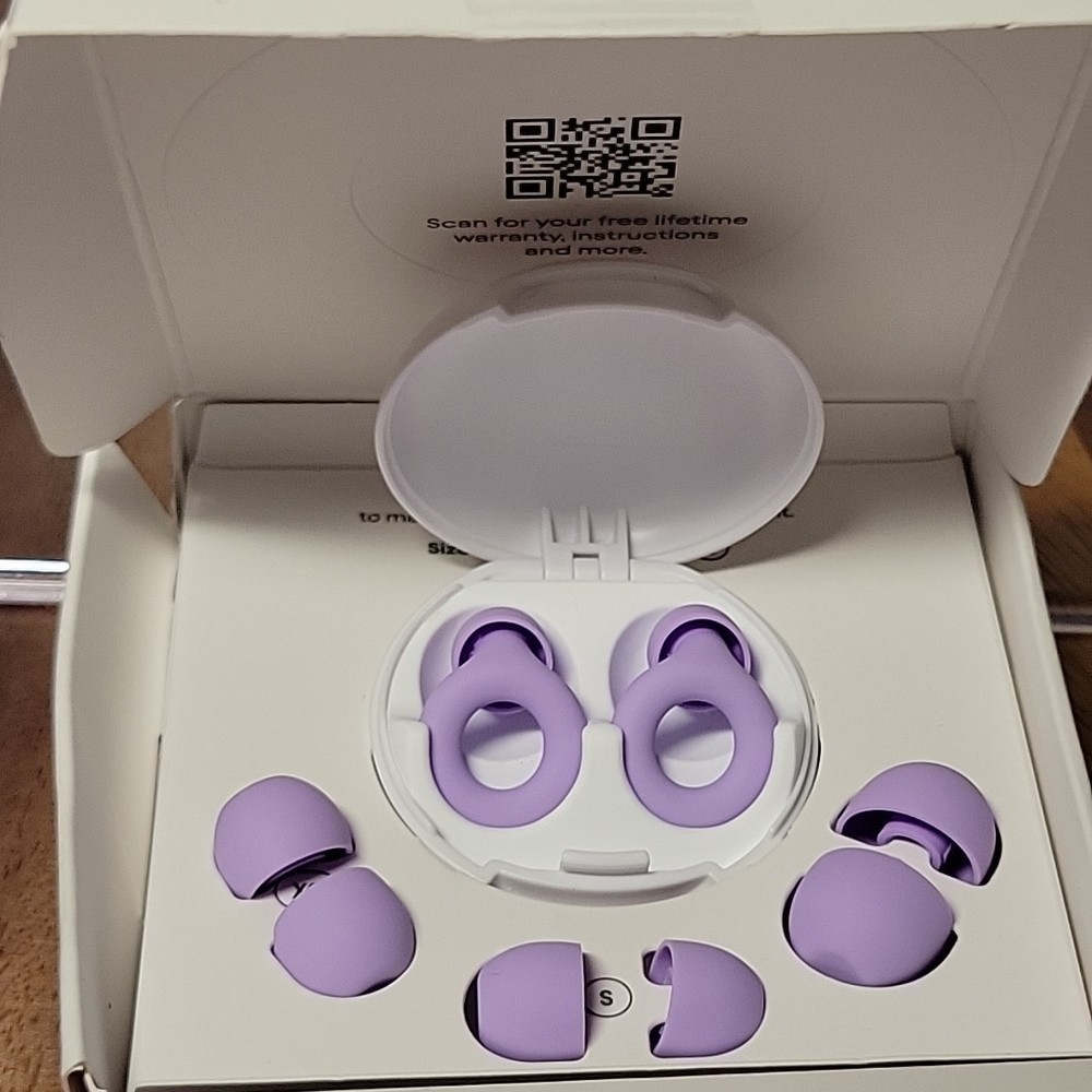 Noise Reduction Loop Quiet 2 (24dB) Reusable Earplugs ~ Violet ~ OPEN BOX