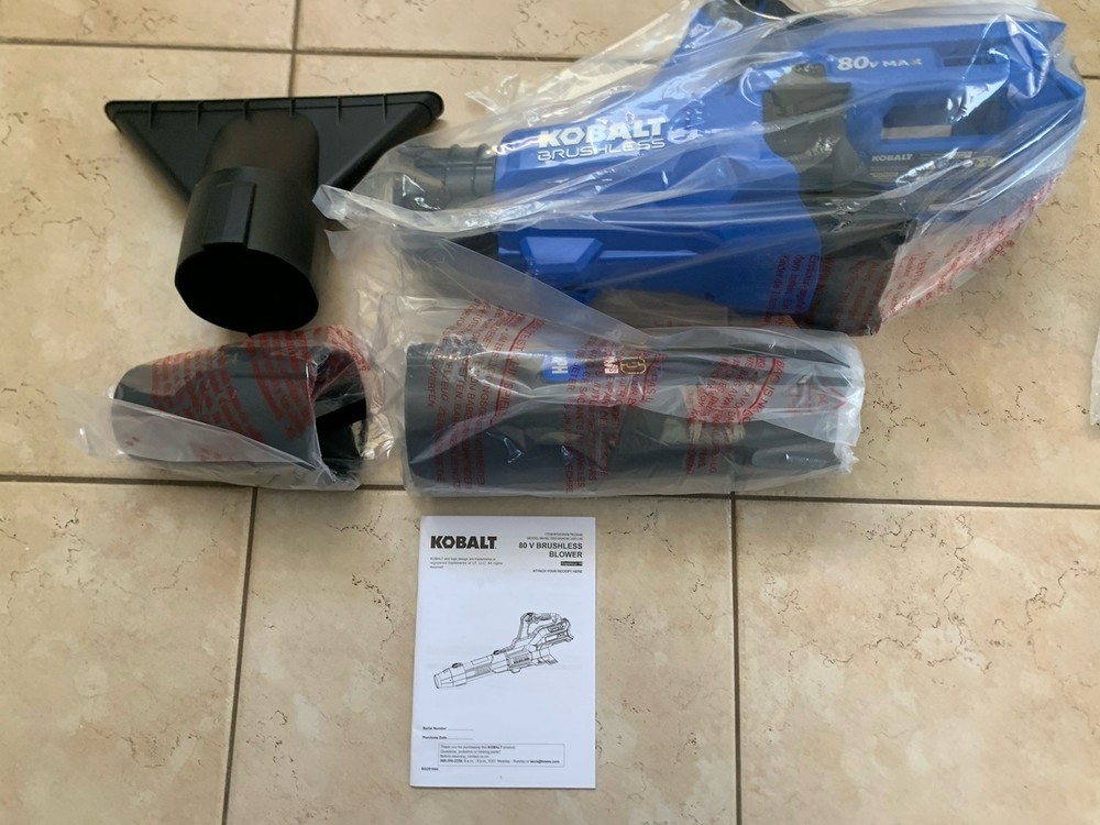 Kobalt 80V 700CFM 180MPH Brushless Cordless Leaf Blower Blue Tool Only