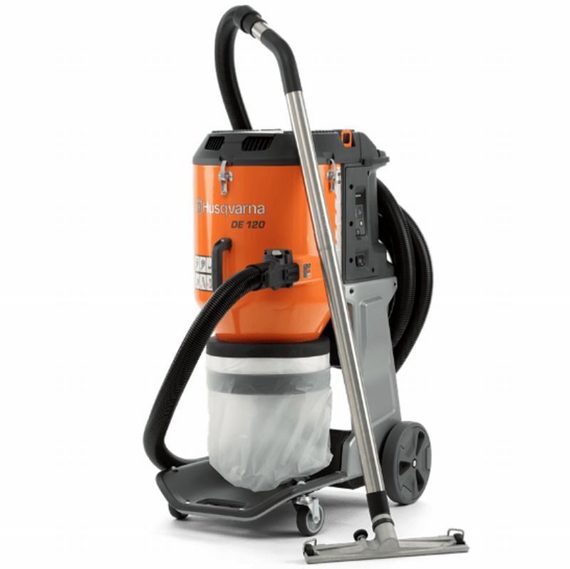 Husqvarna DE 120 HEPA Heavy Duty Dust Vacuum for Concrete Floor Grinders