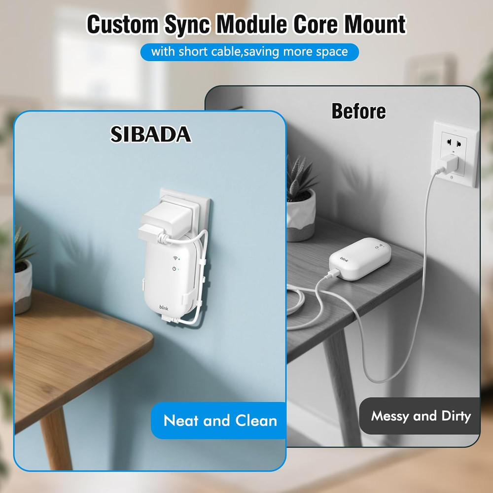 Outlet Wall Mount for Blink Sync Module Core, Module Mount Core Holder for Blink