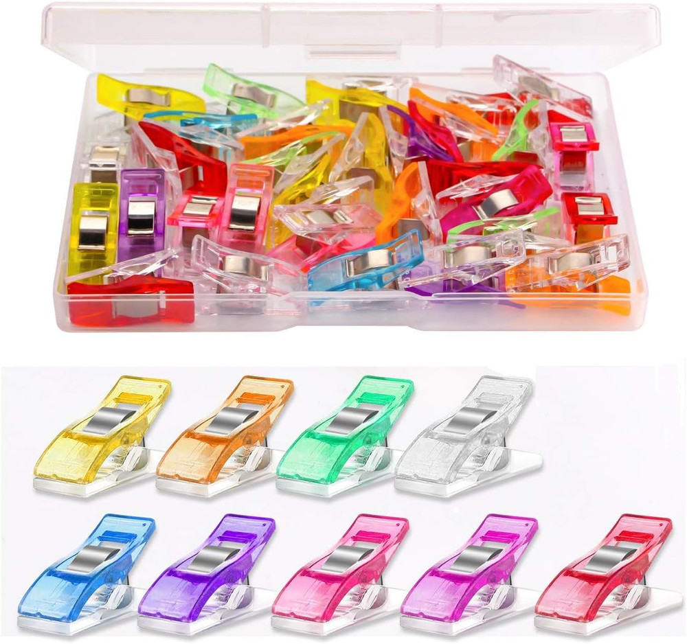 Multipurpose Sewing Clips 30 Pcs Premium Quilting Accessories - Assorted Colors