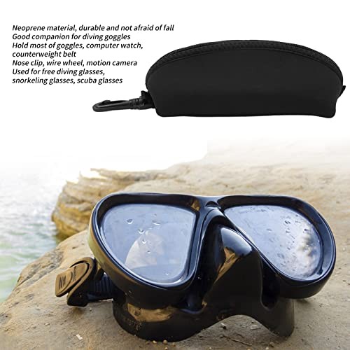 Diving Goggle Storage Bag, Portable Dustproof Fall Diving Goggle Storage Black