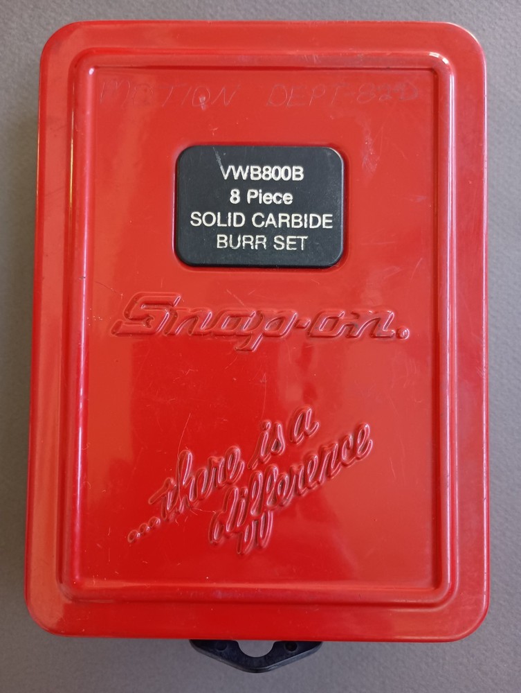 Snap-On 8-Piece Solid Carbide Burr Set VWB800B EMPTY CASE ONLY