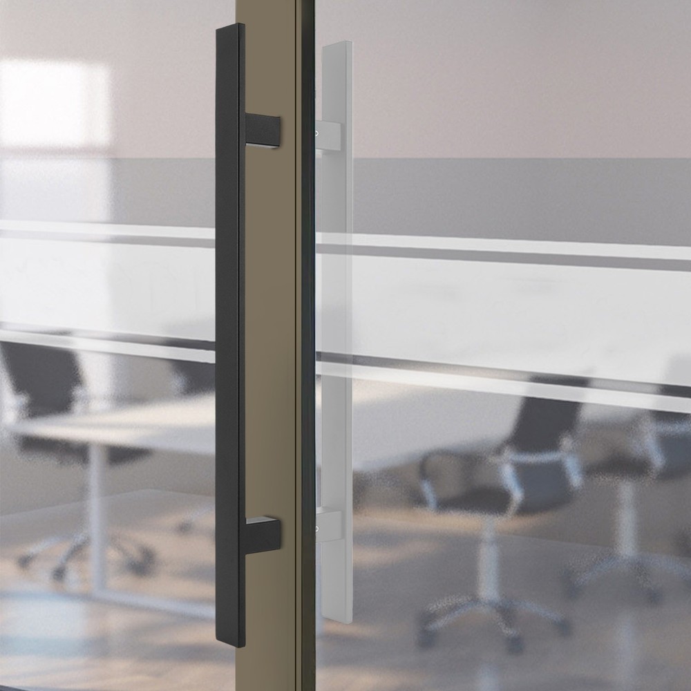 Stainless Steel Double Sided Push Pull Door Handle, H-shaped Door Pull Handle