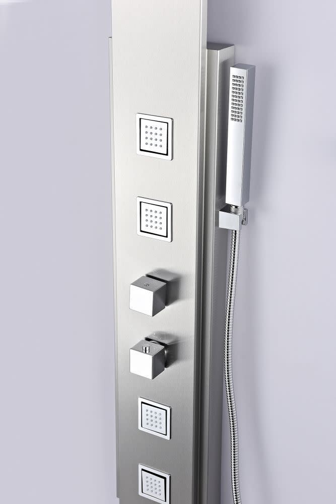 Anzzi SP-AZ035 Visor 60" Thermostatic Shower Panel - Silver