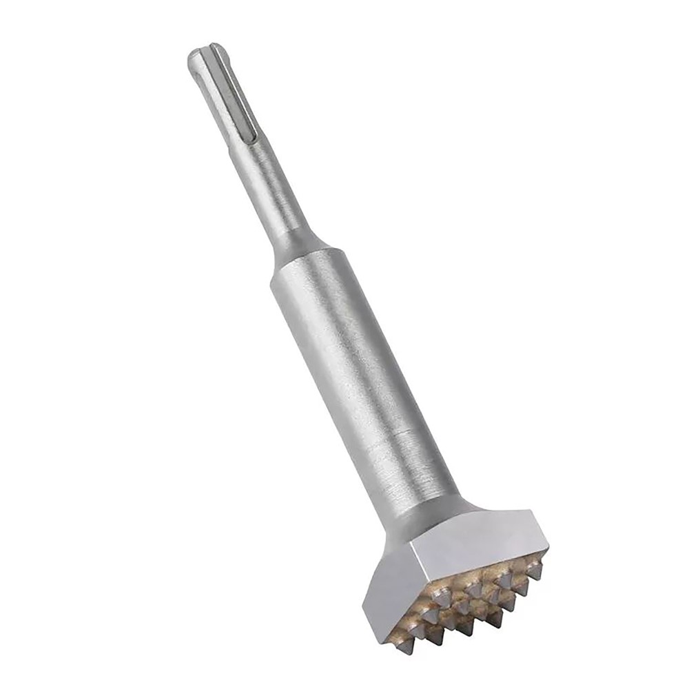 Durable SDS PLUS Carbide Tipped 16Teeth Bush Hammer Chisel Bit For Cement Stone