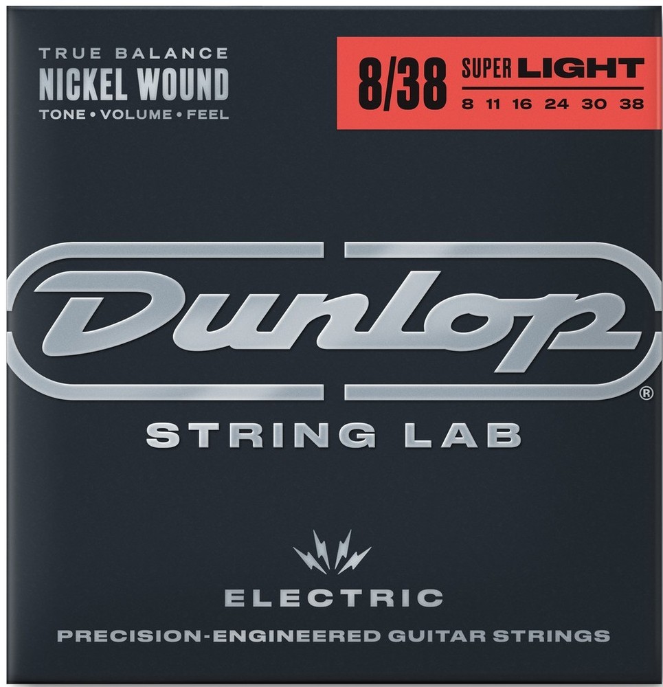 Dunlop Guitar Strings 2 Sets Electric Nickel Wound Extra Light 08-38 String Lab