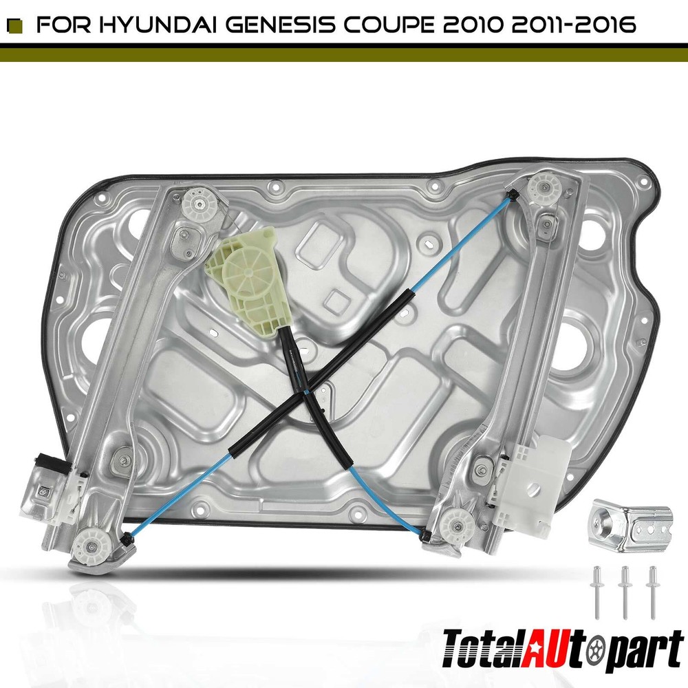 Power Window Regulator w/ Panel for Hyundai Genesis Coupe 2010-2016 Front Left