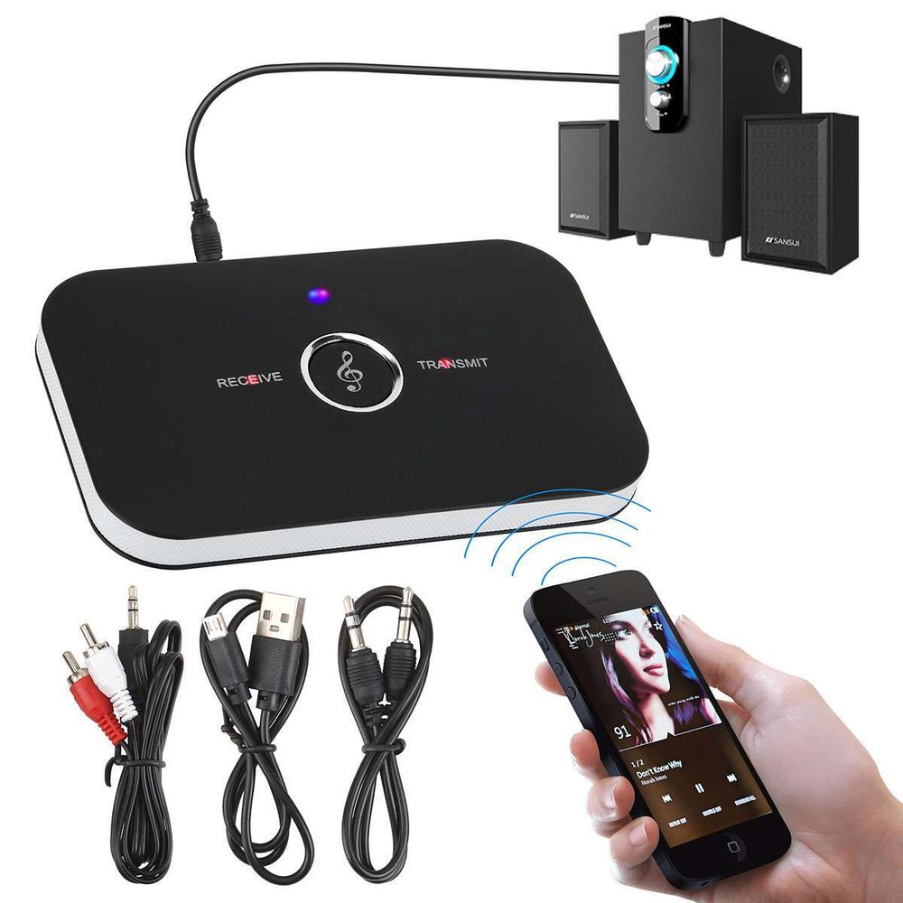 2-IN-1 Bluetooth Receiver & Transmitter Wireless RCA to 3.5mm Aux Audio Adapter