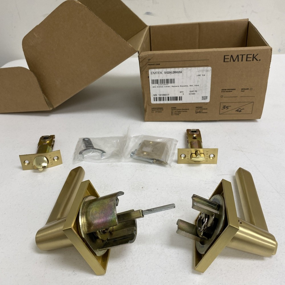 Emtek 5122HL0RHUS4  Helios Lever Square Rosette