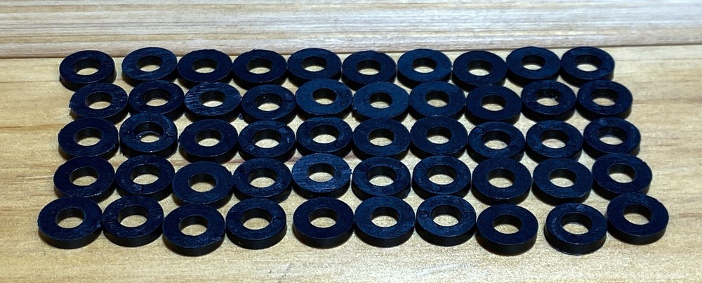 50 Black Nylon Tension Rod Washers