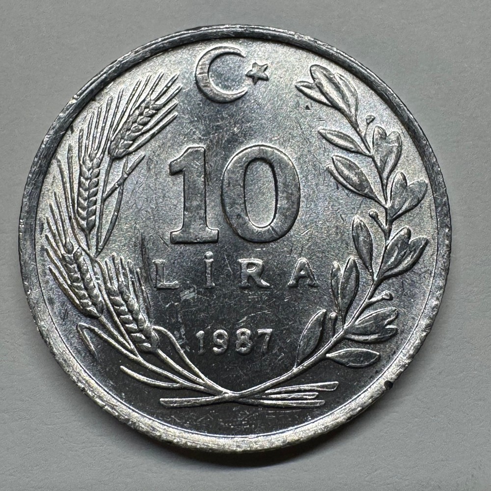 1987 Turkey 10 Lire - Coin #C-097