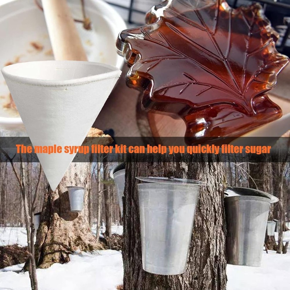 Maple Syrup Filter Set, 12 Pcs 1 Qt Reusable Maple Syrup Filter System Includ...