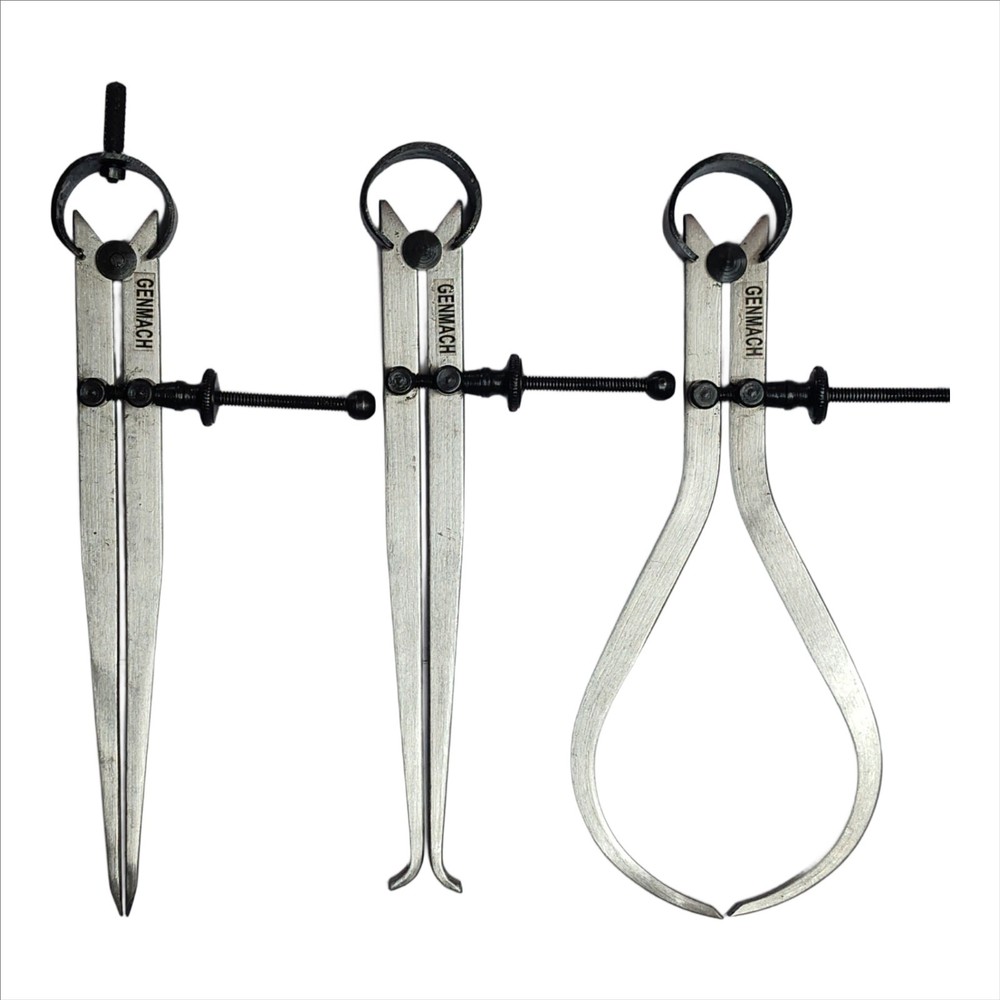 3-Piece Spring Caliper Set - Inside/Outside & Divider, 18"/ 450mm,Measuring Tool
