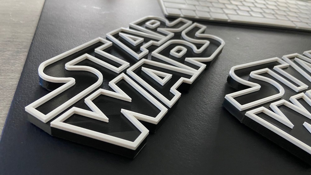 Star Wars Pinball Mod Back Box White Hinge 3D Logo Mod(pair)
