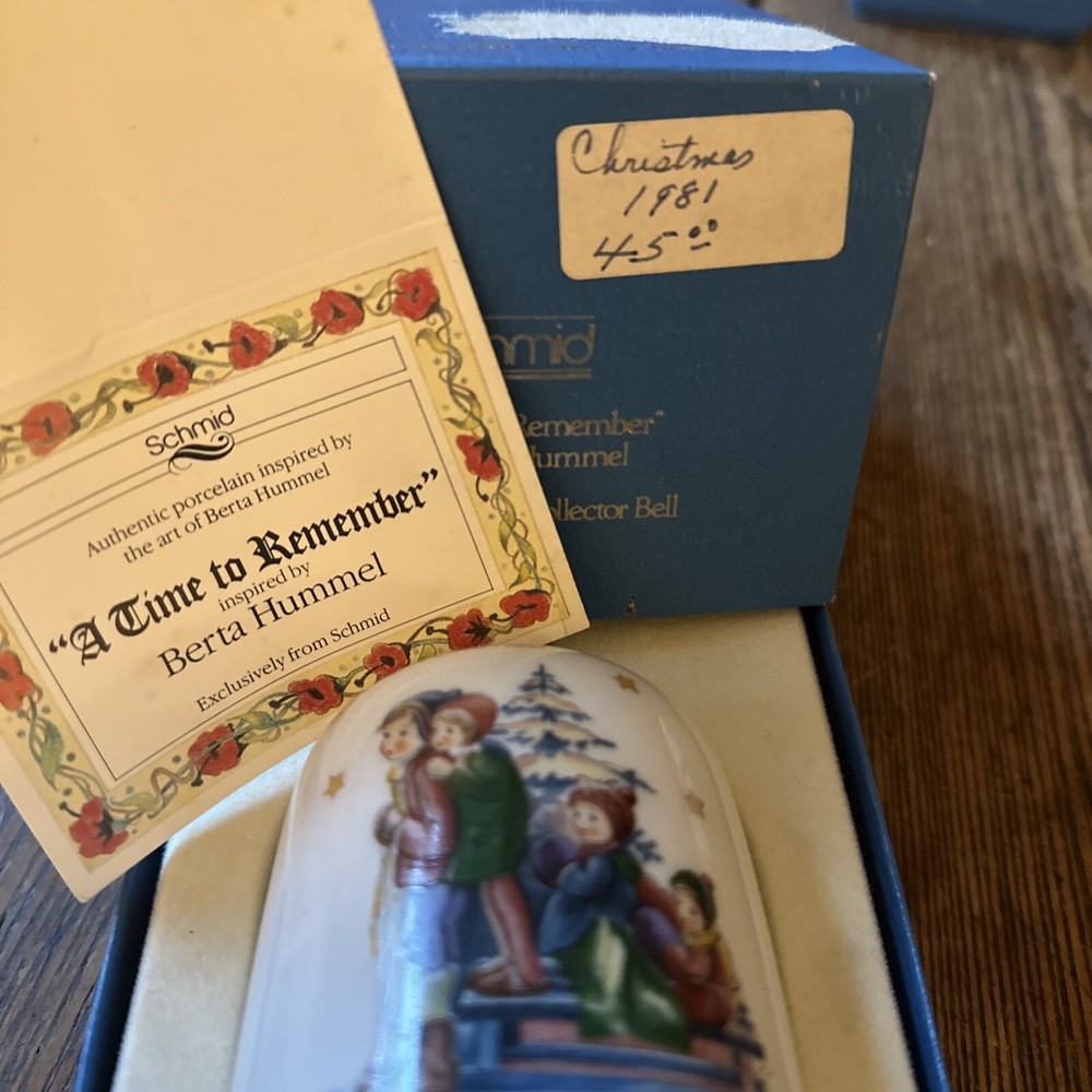 A Time to Remember Hummel Inspired 1981 Christmas Bell