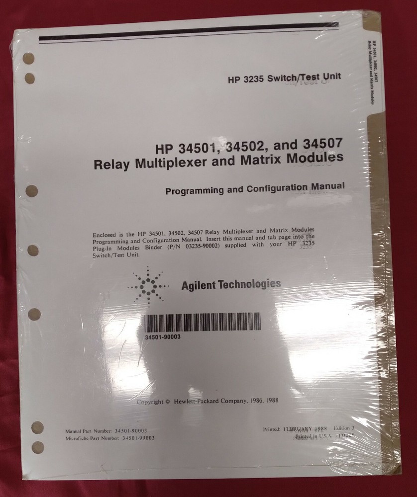 HP Relay Multiplexer and Matrix Modules Programming and Configuration