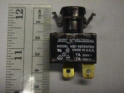 10 Snap Action Inc. MB1 7A Panel Mnt. Circuit Breakers