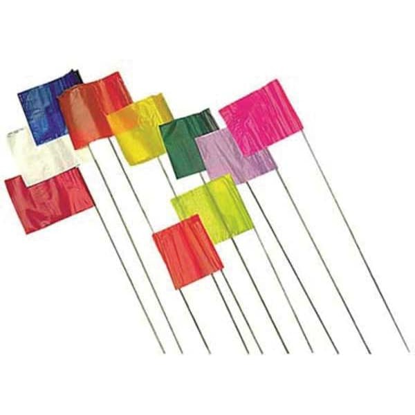Presco 2336G-200 Marking Flag, Pvc, Solid, 2.5" L., 100 Pk