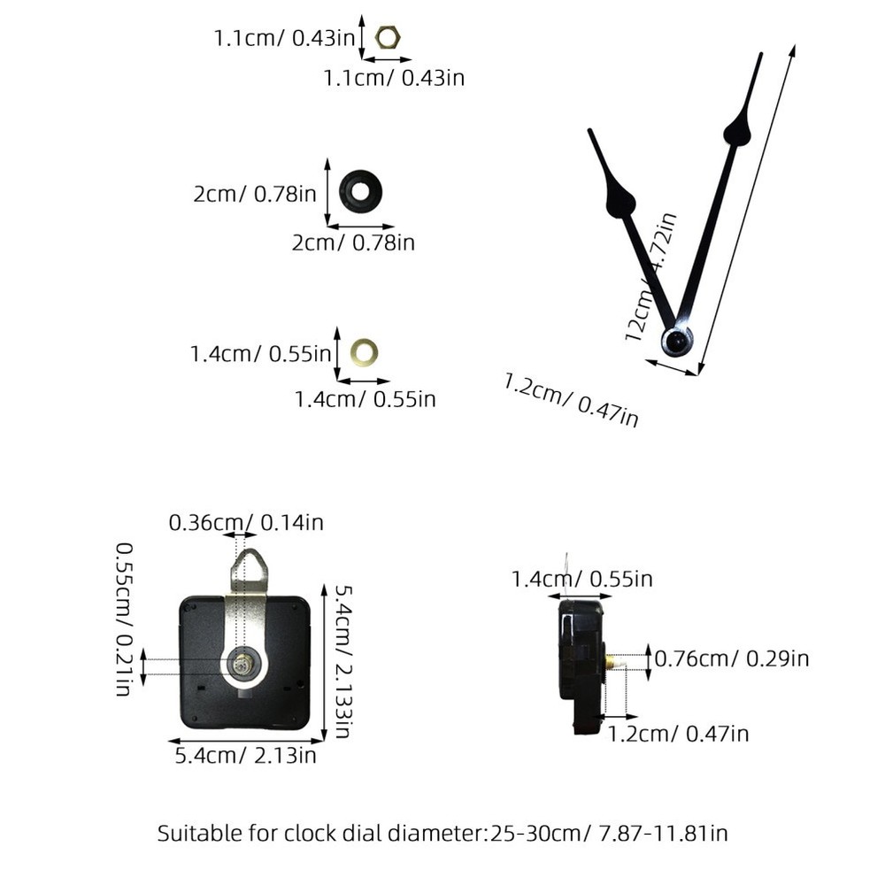 Sweep Clock Movement Electric Mechanism Replacement Wall Accessory