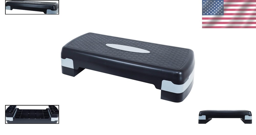 Aerobic Stepper Trainer, 27-Inch Step Platform, Black/Gray