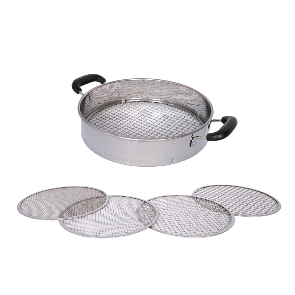 Multi-Purpose Soil Sifter with Handle | Includes 4 Changeable Screens | Ideal...