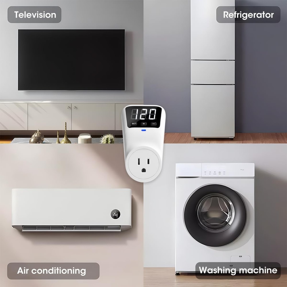 Surge Protector Voltage Stabilizer Fireproof UL94V-1 Wall Mount Surge Protect...